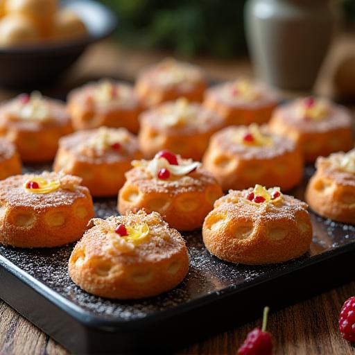 Vassoio con un assortimento di pasticceria mignon tradizionale italiana.
